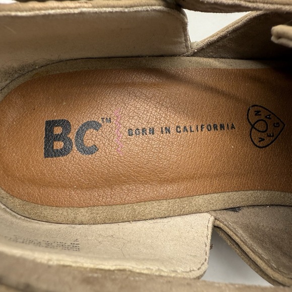 BC Born in California Chunky BOHO Clogs Size 7 Brown Buckle - Picture 6 of 7